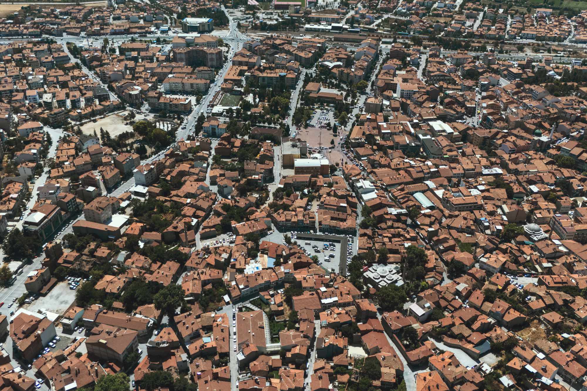 Historic Turkish cityscape with traditional architecture